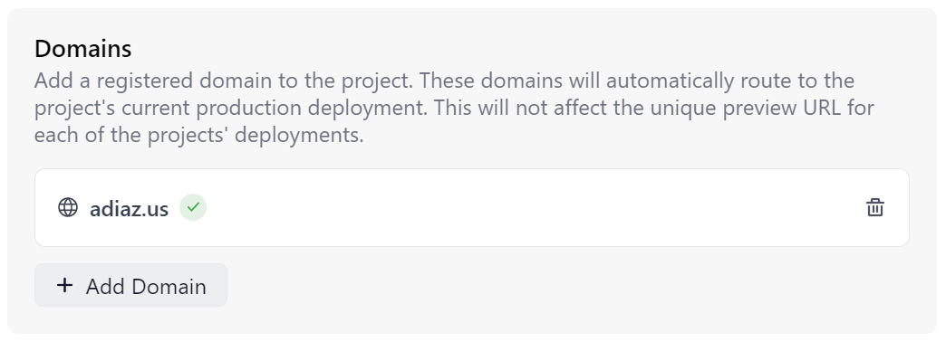 Deno Deploy domain ready to go.