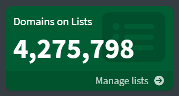 Over 4 million domains on lists in Pi-Hole Over 4 million domains on lists in Pi-Hole.