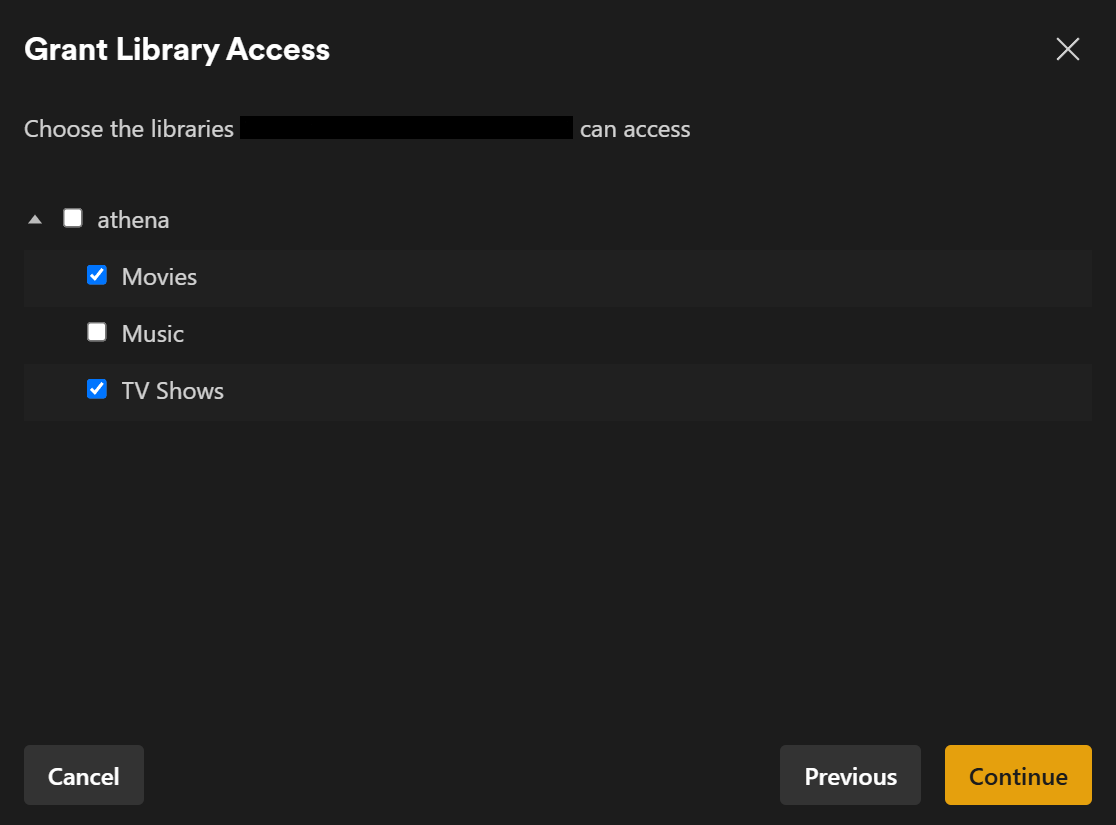 A screenshot of the Plex Media Server web-based interface