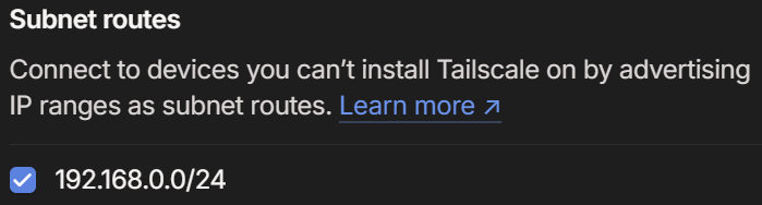 A screenshot of the Tailscale website's admin console.